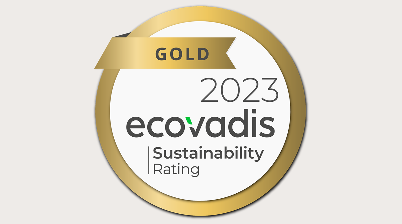 Bosque con el logotipo de la medalla de plata de EcoVadis