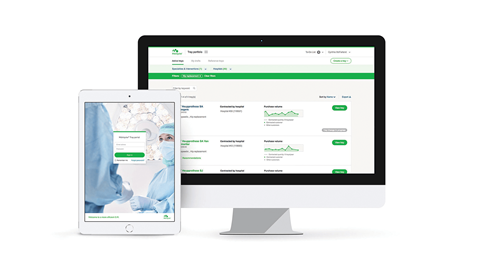 herramienta en línea de gestión de bandejas de procedimientos para profesionales sanitarios